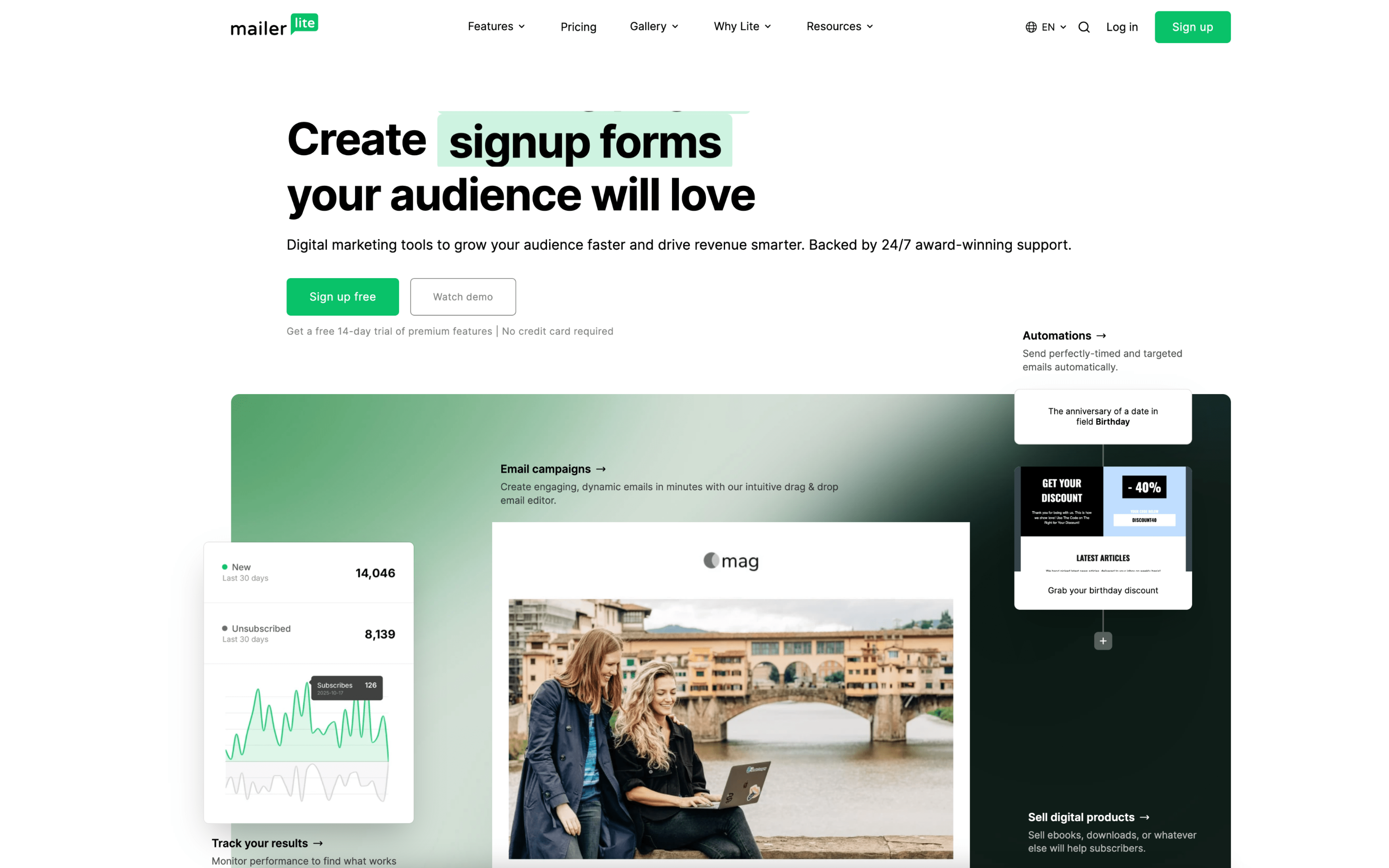MailerLite screenshot